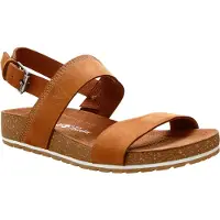 Timberland for woman. TB0A1MQGF131 Malibu Waves brown double strap leather sandals (40 W), 1 to 3 cm, Buckle, Casual