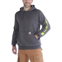 Carhartt Sleeve logo Hoodie Men's Carbon Heather XXL