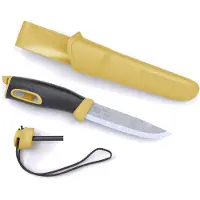 Morakniv Companion Spark, Camper/scout, Drop punkt, Rustfritt stål, Gult, 1 verktøy, 22,3 cm