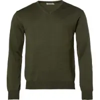 Chevalier Aston V-Neck Merino Pullover Men Dark Green XL