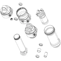 RockShox Deluxe Coil B1+ 2023+ Standard 57.5-65 Mm Bakre Støtdempersett
