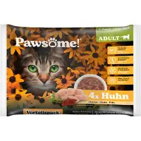 Pawsome Økonomipakke Adult Cat 8 x 85 g - Kylling
