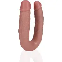 Shots U-formet Dobbeldildo – Flesh – 12,7 cm