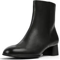 Camper for woman. K400664-001 Katie black leather ankle boots -Height 5cm heel (36), 5 to 8 cm, Zip, Casual