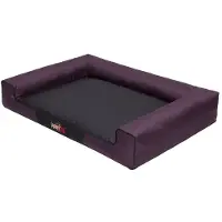 HOBBYDOG Legowisko Victoria - Burgundy with black mattress XXL