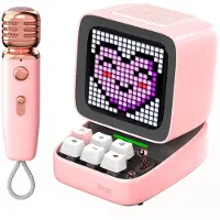 Divoom Ditoo-Mic Mini Karaoke Machine Pixel Art Bluetooth Speaker - Pink
