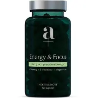 A+ Energi & Fokus Ginseng B-Vitamin Magnesium 60 kapsler
