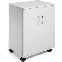 Durable Multifunktionsskab grå med låger og hjul