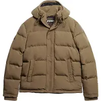 Superdry for man. M5011743A Everest Hooded Quilted Jacket brown (S), Casual, Polyester, Long sleeve