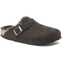 Birkenstock Boston Shearling Suede Leather Smale Tresko