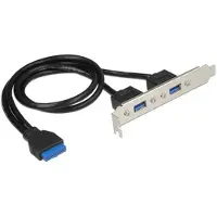 DeLOCK Slot bracket - USB-panel - USB-type A (hunn) til 19-pins USB 3.0-plugg (hunn) - for Converter M.2