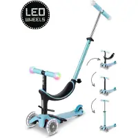 Micro Sparkesykkel - Mini2grow Deluxe Magi LED - Blå - - OneSize - Sparkehjul