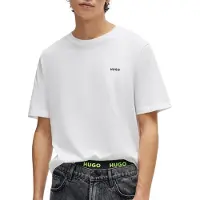 HUGO for man. 50466158 Dero T-shirt white (L), Casual, Cotton, Short sleeve, Sustainable