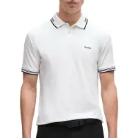BOSS for man. 50506193 Polo Paul white (L), Casual, Cotton, Short sleeve