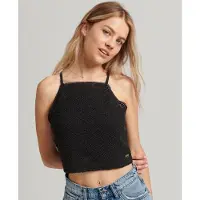 Superdry Vintage Crop Crochet Ermeløs Topp