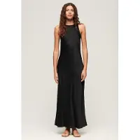 Superdry Satin Racer Ermeløs Lang Kjole