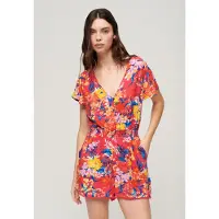 Superdry Beach Playsuit Kort Ermet Kort Kjole