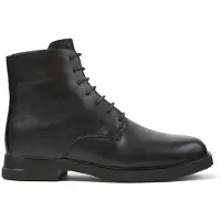 Camper for woman. K400300-006 Iman Leather Ankle Boots black (36), Flat, Zip, Casual