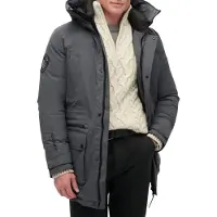 Superdry for man. M5011909A Quilted parka City grey (XXL), Casual, Recycled Polister, Sustainable