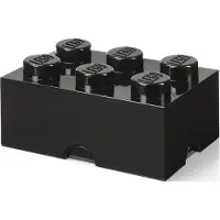 LEGO Oppbevaringsboks - 6 Knopper - 37,5x25x18 - Svart - - OneSize - Boks