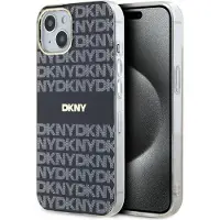 DKNY IML Mono & Stripe MagSafe-etui for iPhone 15 Plus / 14 Plus - Svart