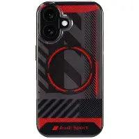 Audi IML Sport MagSafe iPhone 16 6,1" svart/svart hardcase AUS-IMLMIP16-RSQ/D2-BK