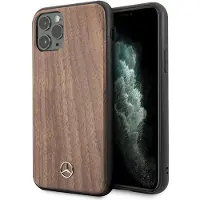 Mercedes Wood Line valnøttveske for iPhone 11 Pro Max - brun