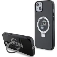 Karl Lagerfeld Ring Stand Karl&Choupette MagSafe-etui for iPhone 14 / 15 / 13 - svart