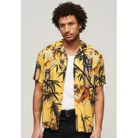 Superdry for man. M4010740A Hawaiian Resort Shirt yellow (M), Casual, Cotton, Short sleeve