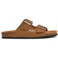 Pepe Jeans for man. PMS80002 Sandals Bio Double Kepler brown (43), Flat, 1 to 3 cm, None, Casual