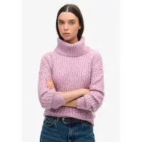 Superdry for woman. W6110582A Brushed Rib Slouch Sweater pink (XXS/XS), Casual, Acrylic