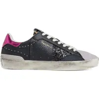 Pepe Jeans for woman. PLS31574 Lane City leather shoes black (38), Flat, Laces, Casual