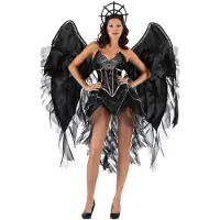 MOM Mørk Engel Herre Kostyme