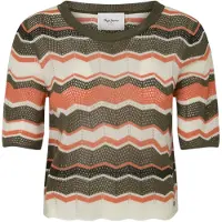 Pepe Jeans for woman. PL702205 Hollis green jumper (S), Casual, Multicolor, Acrylic