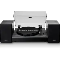 Lenco LS-300, Beltedrevet platespiller, Sort, Tre, 33,45 RPM, 33,45 RPM, 24 W