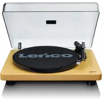 Lenco LS-10 Platespiller med Innebygde Høyttalere Treverk