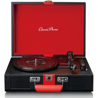 Lenco TT-110 Suitcase Turntable with BT and Built-In Speakers Black