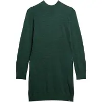 Superdry for woman. W8011223A Green merino wool knitted dress (L), Casual, Long sleeve