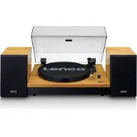 Lenco LS-300 Platespiller med Høyttalerpakke Treverk