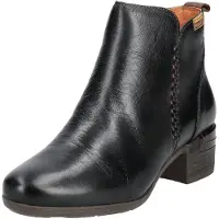 Pikolinos for woman. W6W-8950 Leather Ankle Boots Malaga black (41), 3 to 5 cm, Zip, Casual