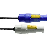 Cordial CFCA 5 FCB Strøm Tilslutningskabel [1x PowerCon-stik - 1x PowerCon-stik] 5.00 m Blå , Hvid