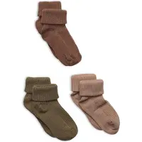 Minymo Sokker - 3-pack - Rib - Tørket Herbs - - 11/14 - Sokker