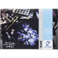 Van Gogh Black watercolour paper pad | 29.7 x 21 cm (A4), 360 g, 12 sheets