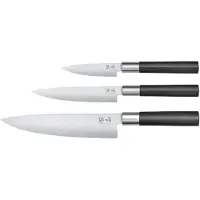 Kai 67S-300, Kniv sett, Stål, Plast, Sølv, Svart, 20 cm
