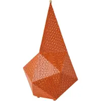 Gubi LED-bordlampe Bagdad, oransje, høyde 36 cm, stål