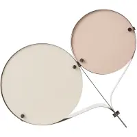 Gubi bordlampe Coppia, elfenbein/rosé, stål, høyde 42 cm