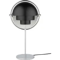 Gubi Multi-Lite bordlampe, høyde 50 cm, krom/sort