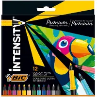 BIC Intensity Premium - Fibertuppenn - assorterte lyse farger - 0.73 mm (en pakke 12)