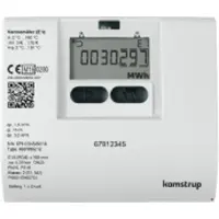 Kamstrup MULTICAL 403, 2,5m3,returmontage 190mm, . med ultralydsflowdel, forskruninger og vægbeslag. Kan vendes før den monteres første gang