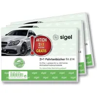 Sigel T1179 DIN A6 tværformat Kørselsbog Antal blade: 40 3 stk